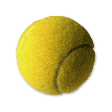 La balle de tennis jaune